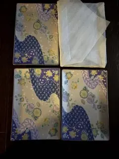 和柄 陶器角皿 4枚セット　未使用のサムネイル