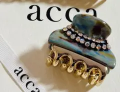 美品☆ ACCA フラワー クリップ 水色 マーブル - メルカリ