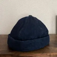 ダークブルー キャスケット デニム風