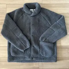 adidas ボアジャケット フリース グレー XL