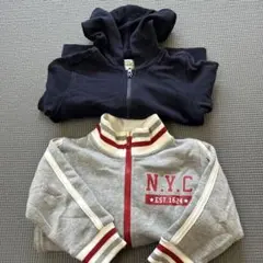 ネイビー・グレー パーカーセット (N.Y.C.)