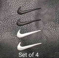 NIKE ナイキ アイロンワッペン 4枚セット 黒×2 白×2