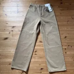 新品未使用　ユニクロユー　ハイウエストストレートカラージーンズ　64 カーキ