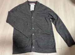 GLOSTER グレー ボタン付きカーディガン MEDIUM