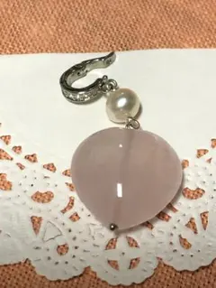 ペンダントヘッド1️⃣ハート／ローズクォーツ　203841