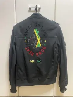 【値下げしました】ロンズデール　刺繍入り黒　ジャージ素材　ライダース型のサムネイル