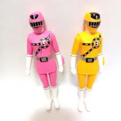 烈車戦隊トッキュウジャー　ソフビフィギュアトッキュウイエロー　トッキュウピンク