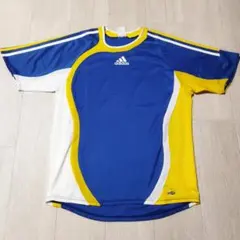 中古：adidas 青/黄 スポーツウェア サイズS