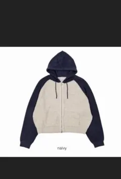 Elanque knit zipup hoodie M