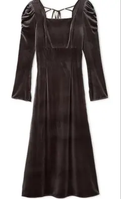 11/7-9限定値下げ！フレイアイディースクエアネックベロアワンピース