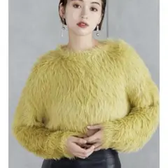 MURUA シャギークロップドニット