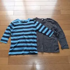 無印良品 長袖Tシャツ 七分丈袖Tシャツ ２枚セット サイズ120 中古品