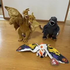 新品未使用T y classicゴジラ（白目）モスラキングギドラ3体セット TY Classic クラシック ぬいぐるみ Godzilla ゴジラ&King
