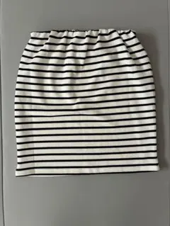 【Delyle NOIR】 タグ付き ミニ丈 タイト スカート ボーダー