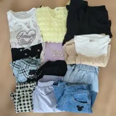 【春夏物】女の子 130 13点 まとめ売り 半袖 キュロット等