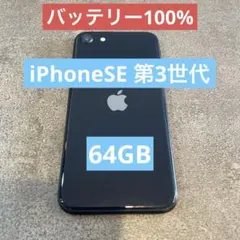 【バッテリー100%】Apple iPhoneSE3 64GB