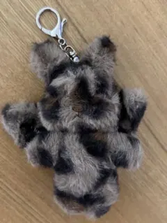うさぎキャラ　ヒョウ柄　ぬいぐるみキーホルダー