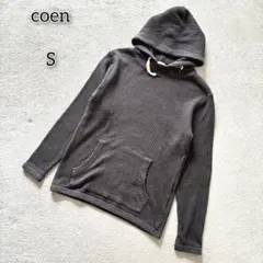 コーエン 【S】 トップス パーカー ワッフル生地 ドロスト 前ポケット 長袖