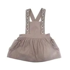 テータテート コーデュロイ インドリボン ジャンパースカート