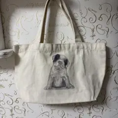 犬イラスト トートバッグ 小型