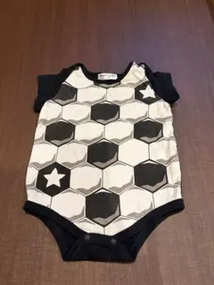 PUFF 2 KIDS サッカーボール柄 ロンパース 70cm