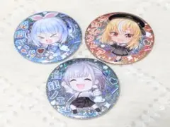 ホロライブ 缶バッジスナック 兎田ぺこら 不知火フレア 白銀ノエル