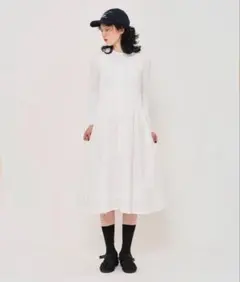 ☁️【新品未使用】ウエストシャーリングコットンワンピース ／ TINA：JOJUN