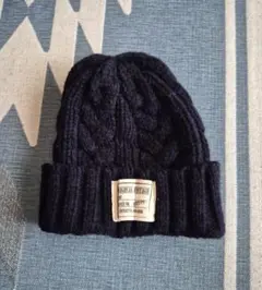 GENERAL VINTAGE ネイビー ケーブル編みビーニー
