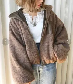 après jour フードボアブルゾン