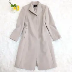 美品✨23区 ウールアンゴラビーバー スタンドカラー コート ロング ベージュ