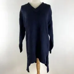 365 earth music & ecology Vネックゆるニットチュニック