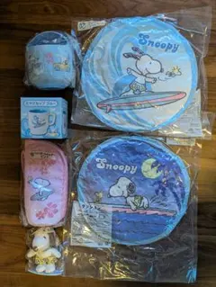 산리오 히트 쿠지 スヌーピー 6点セット マスコット、クッション、マグ他
