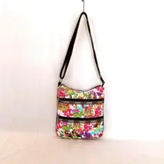 激かわハワイ限定レスポートサック プルメリア フラダンス ショルダーバッグ白 緑