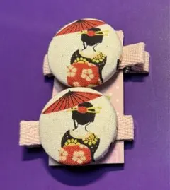 ヘアピン　舞妓さん　和風　ハンドメイド