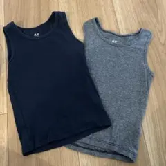 H&M タンクトップ 2枚セット ネイビー グレー
