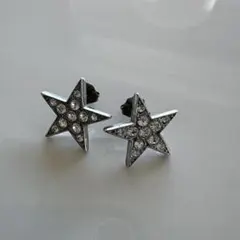 Seads Mama シルバー 星型 ピアス クリスタル装飾