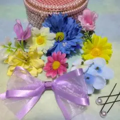 ラプンツェル　花ピン　ハロウィン　イベント　パーティー ヘアクリップ　NO 4