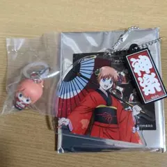 銀魂 吉原大炎上 和装 緋 トレーディングアクリルキーホルダー めじるし 神楽