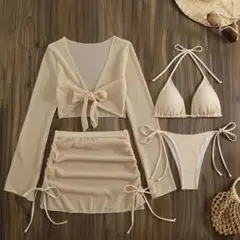 ベージュ セパレート水着