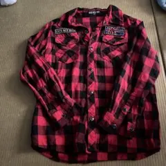 RICH MIX BOY 赤黒チェック 長袖シャツ