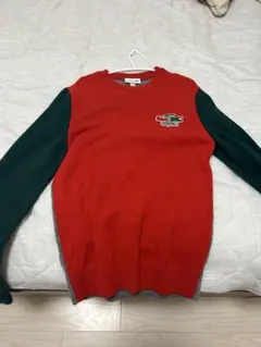 LACOSTE マルチカラー クルーネック ニット セーター