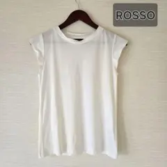 ROSSO ホワイト ノースリーブ Tシャツ