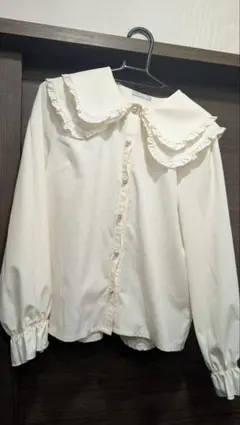axes femme POETIQUE セーラービッグ襟ブラウス ホワイトのサムネイル