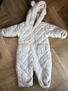コムサイズム　白いクマさんロンパース
