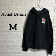 海外古着♡Artist Union【M】ブラックパーカー裏起毛ユニセックス