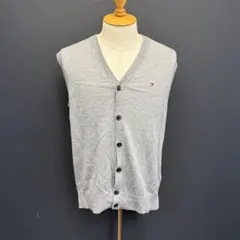 TOMMY HILFIGER コットンシルク ベスト グレー Mのサムネイル