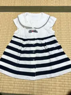 bebe セーラー襟 ストライプ ワンピース