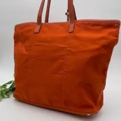 美品 アントニオクリスティアーノ レザートートバッグ オレンジ 本革 