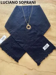 LUCIANO SOPRANI シルクストール イタリー製新品タグ付きブラック