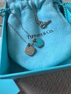 【美品】ティファニー　ネックレス　ダブルハート